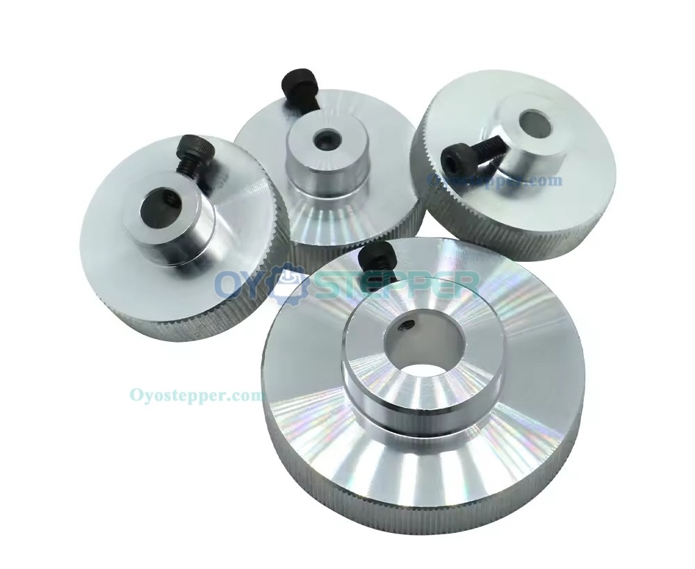 5mm/ 6.35mm/8mm/14mm Aluminum Alloy Stepper Motor Handwheel for Nema 17 Nema 23 Nema 34